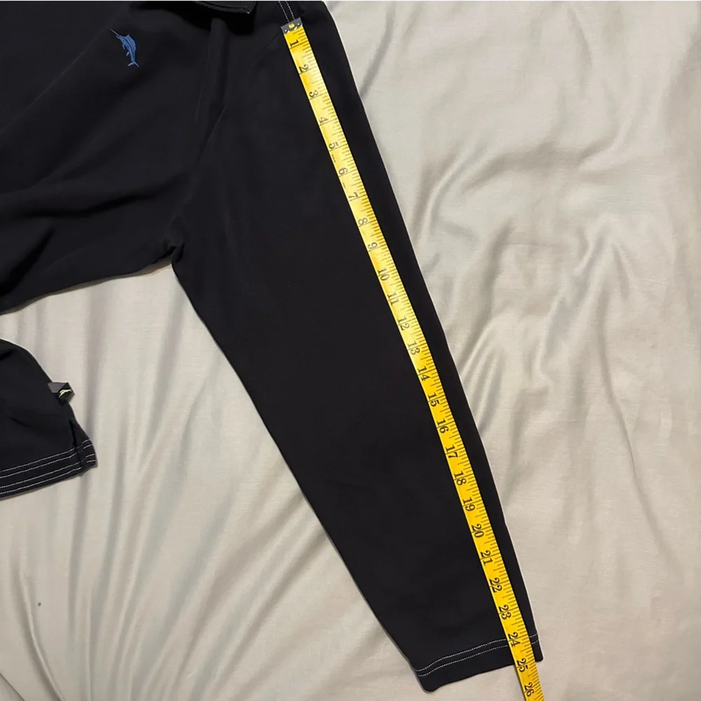 Tommy Bahama IslandZone Black Quarter Zip Pullover Supima Cotton XL Longsleeve - Picture 15 of 15